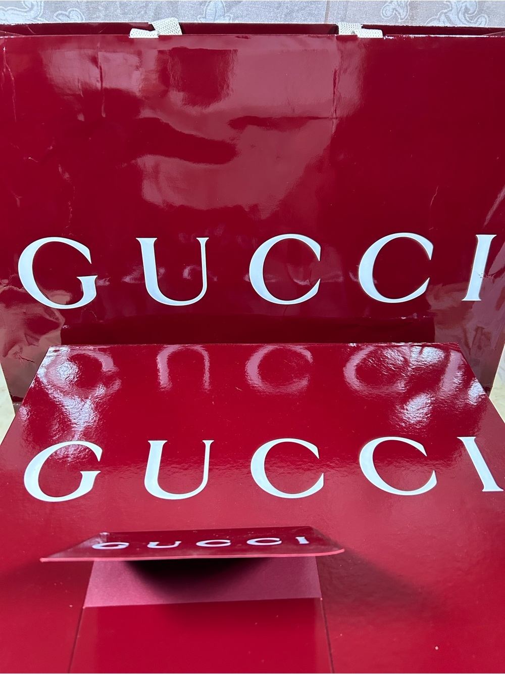 Gucci Empty Box and Paper Bag Set